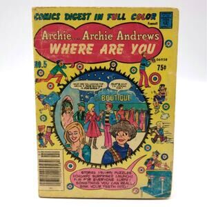 VTG Archie Andrews Where Are You #5 1978 Betty Veronica Jughead Riverdale Book